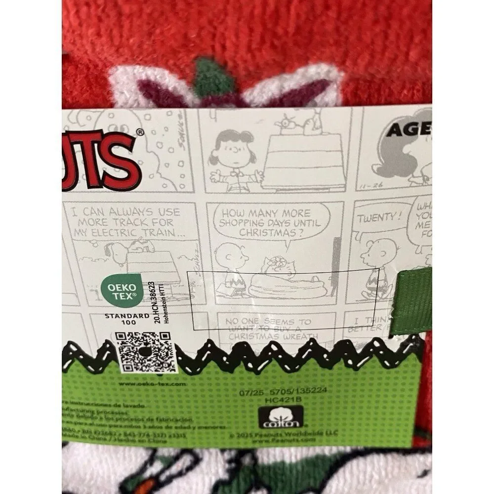 2 Pack Peanuts Snoopy Charlie Brown‎ Christmas Holiday Red 16
